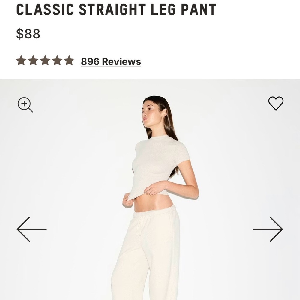 SKIMS Classic Straight Leg Sweatpants Pants in Oatmeal Heather